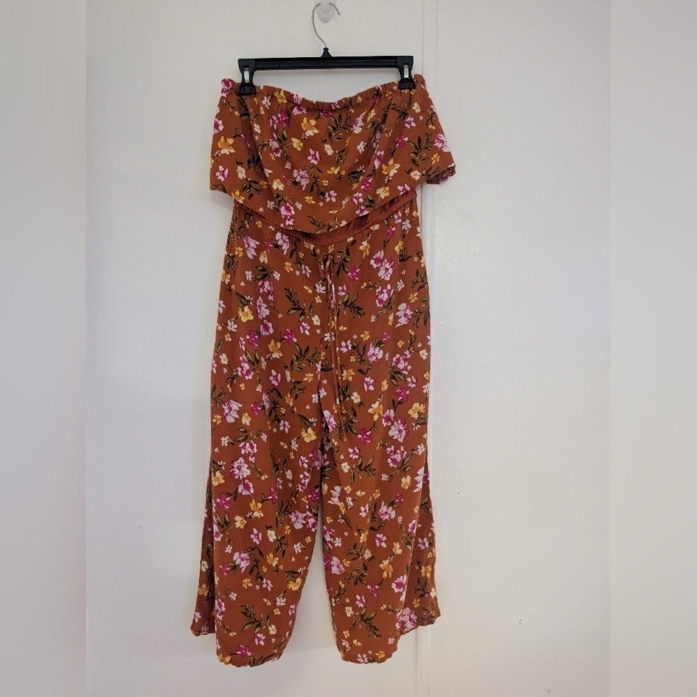 Chic Floral Off-Shoulder Bohemian Summer Jumpsuit